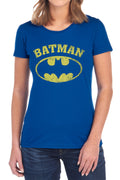Batman Over Symbol Womens T-Shirt