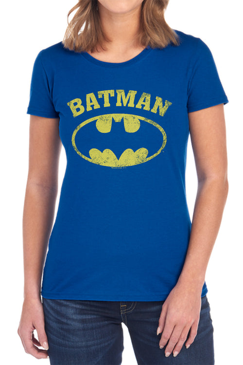 Batman Over Symbol Womens T-Shirt