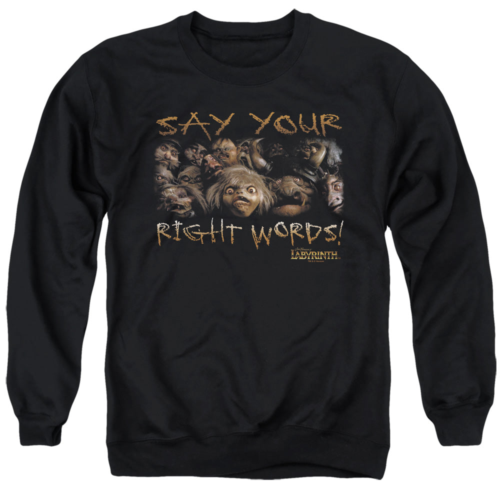 Labyrinth Say Your Right Words Crewneck Sweatshirt