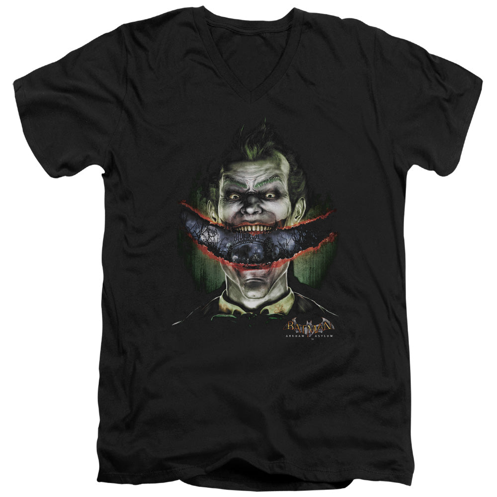 Batman Crazy Lips V-Neck T-Shirt