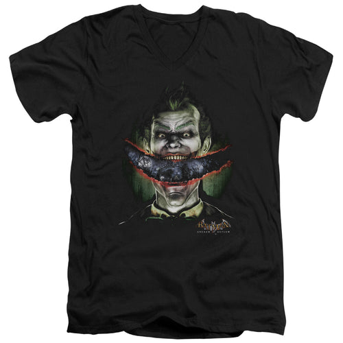 Batman Crazy Lips V-Neck T-Shirt