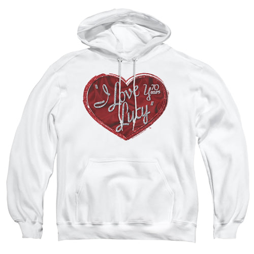 I Love Lucy Red Glitter 75 Pullover Hoodie