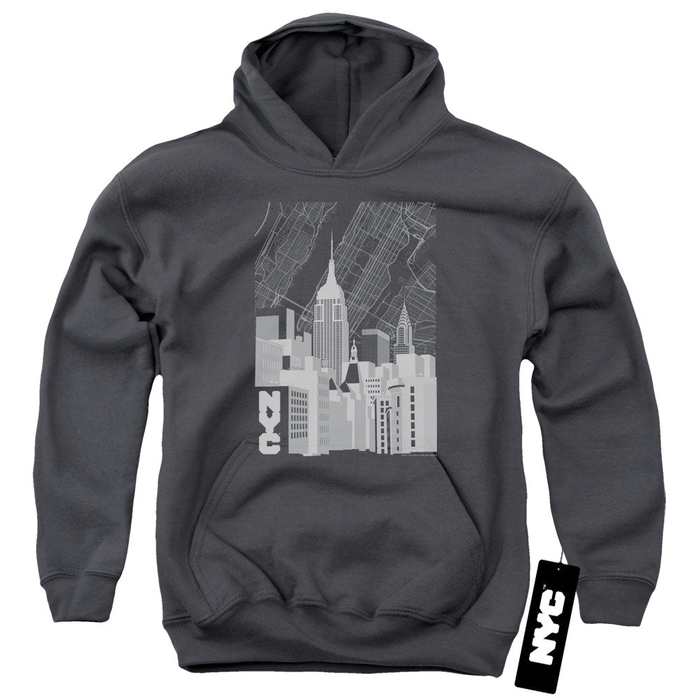 New York City Manhattan Monochrome Youth Hoodie