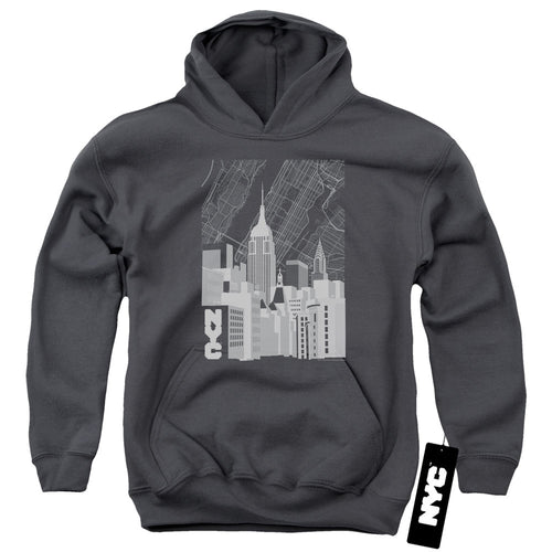 New York City Manhattan Monochrome Youth Hoodie
