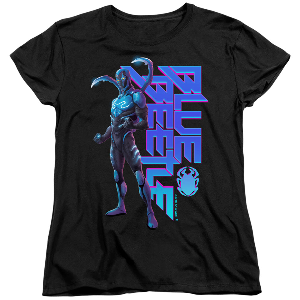 Blue Beetle Standing Womens T-Shirt