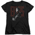 Elvis Presley Red Guitarman Womens T-Shirt