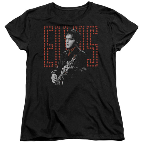 Elvis Presley Red Guitarman Womens T-Shirt