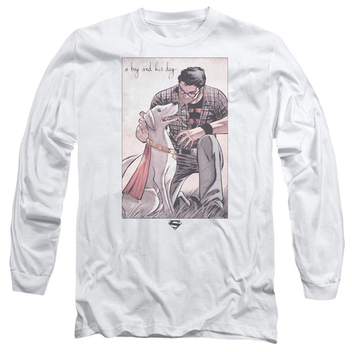 Superman Mans Best Friend Long Sleeve T-Shirt