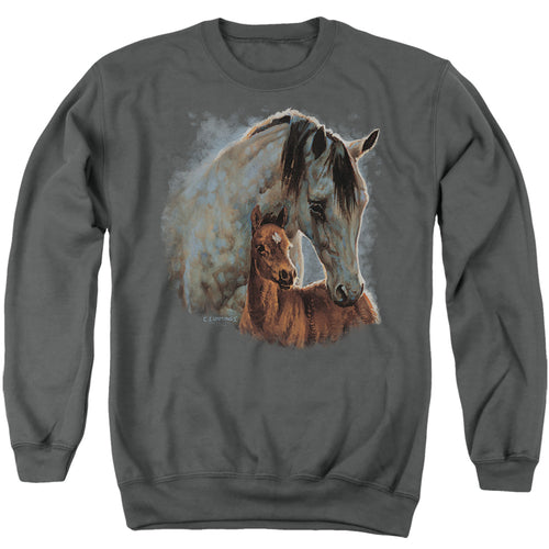 Wild Wings Painted Horses Crewneck Sweatshirt
