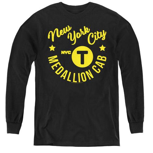 New York City Medallion Cab Youth Long Sleeve T-Shirt