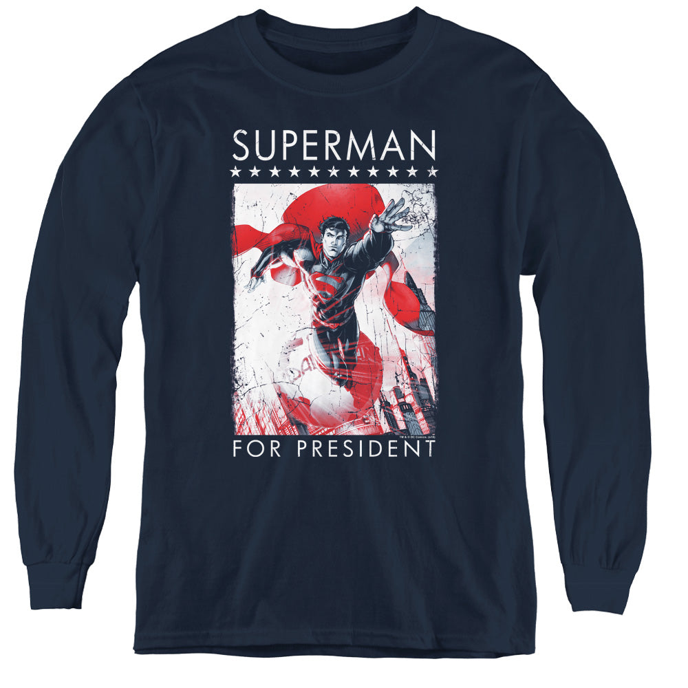 DC Comics Superman For President Youth Long Sleeve T-Shirt