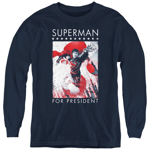 DC Comics Superman For President Youth Long Sleeve T-Shirt
