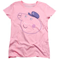 Peppa Pig Pink Out Grandpa Pig Face Womens T-Shirt