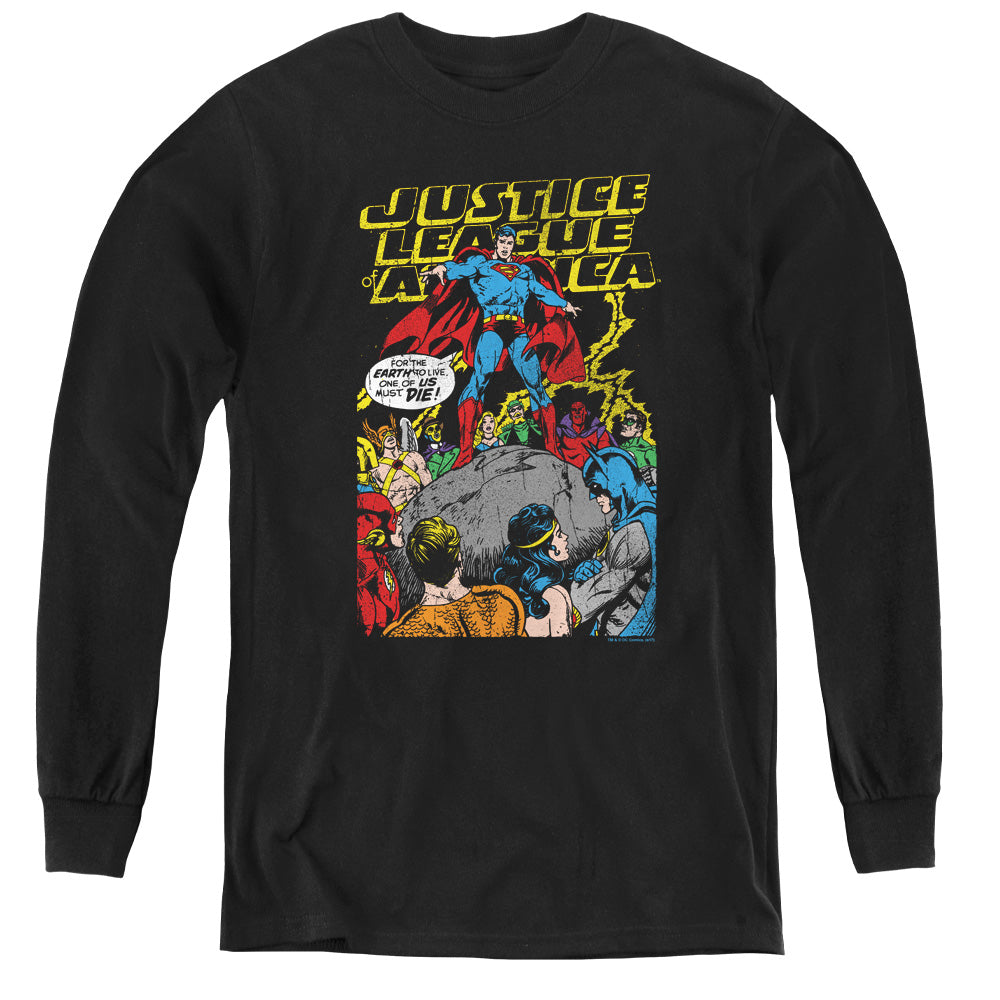 Justice League Ultimate Scarifice Youth Long Sleeve T-Shirt