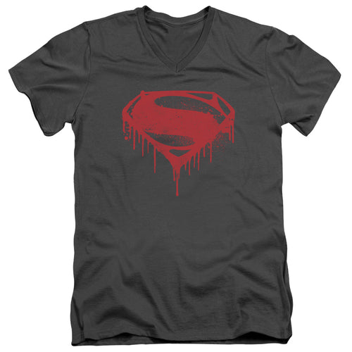Batman v Superman Splattered V-Neck T-Shirt