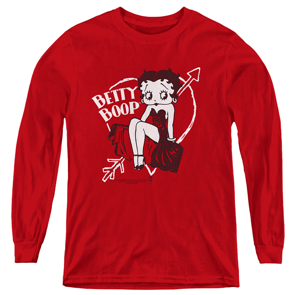 Betty Boop Lover Girl Youth Long Sleeve T-Shirt