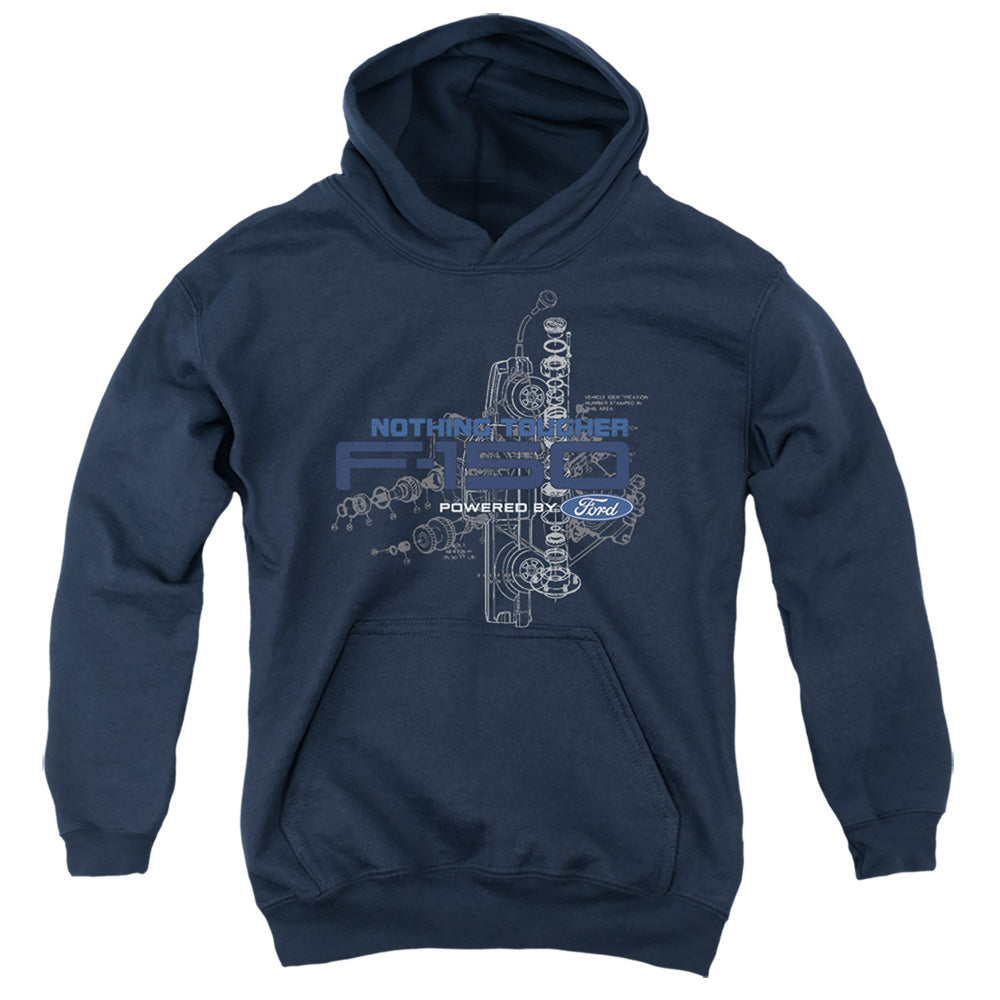 Ford Engine Schematic Youth Hoodie