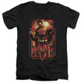 Superman Metropolis Deco V-Neck T-Shirt