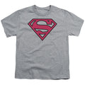 Superman Red & Black Shield Athletic Heather Youth/Toddler T-Shirt