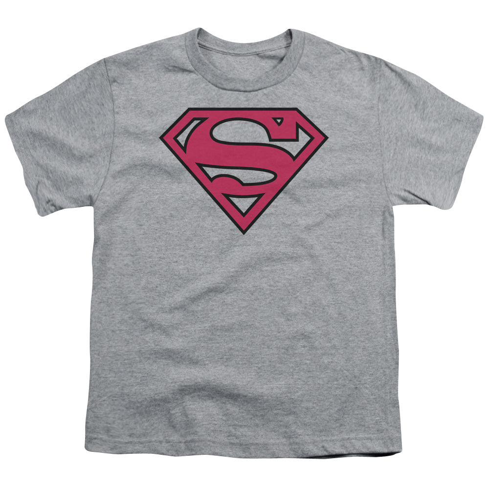 Superman Red & Black Shield Athletic Heather Youth/Toddler T-Shirt