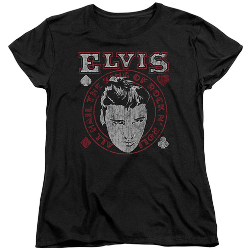 Elvis Presley Hail The King Womens T-Shirt