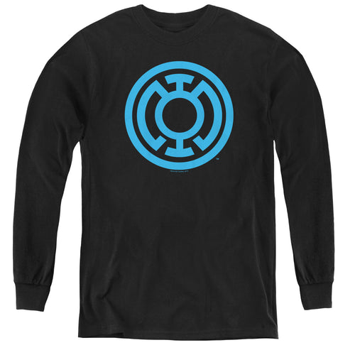 Green Lantern Lt Blue Emblem Youth Long Sleeve T-Shirt