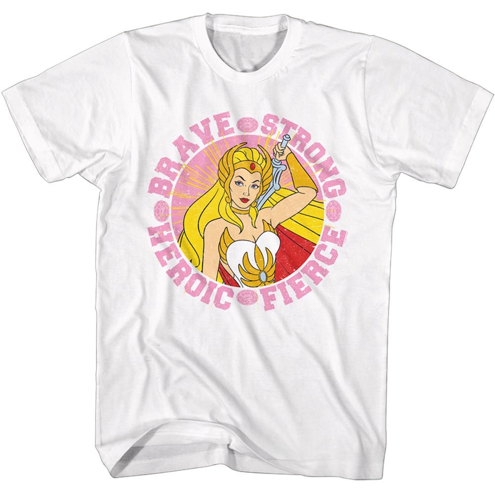 She-Ra Brave and Strong Masters of the Universe t-shirt in white