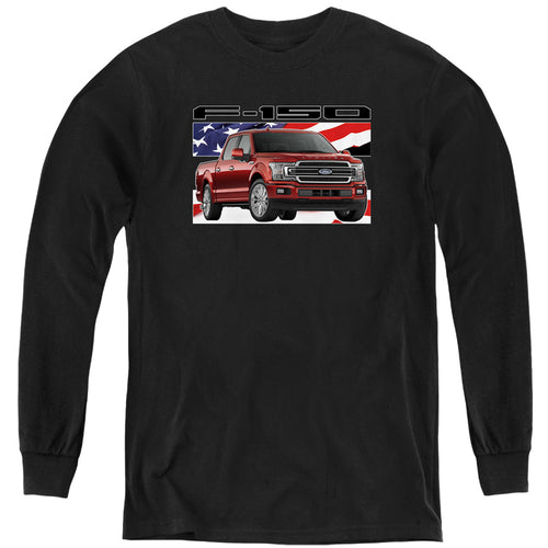 Ford F 150 Flag Youth Long Sleeve T-Shirt