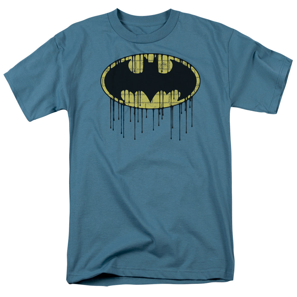 Batman Dripping Brick Wall Shield T-Shirt