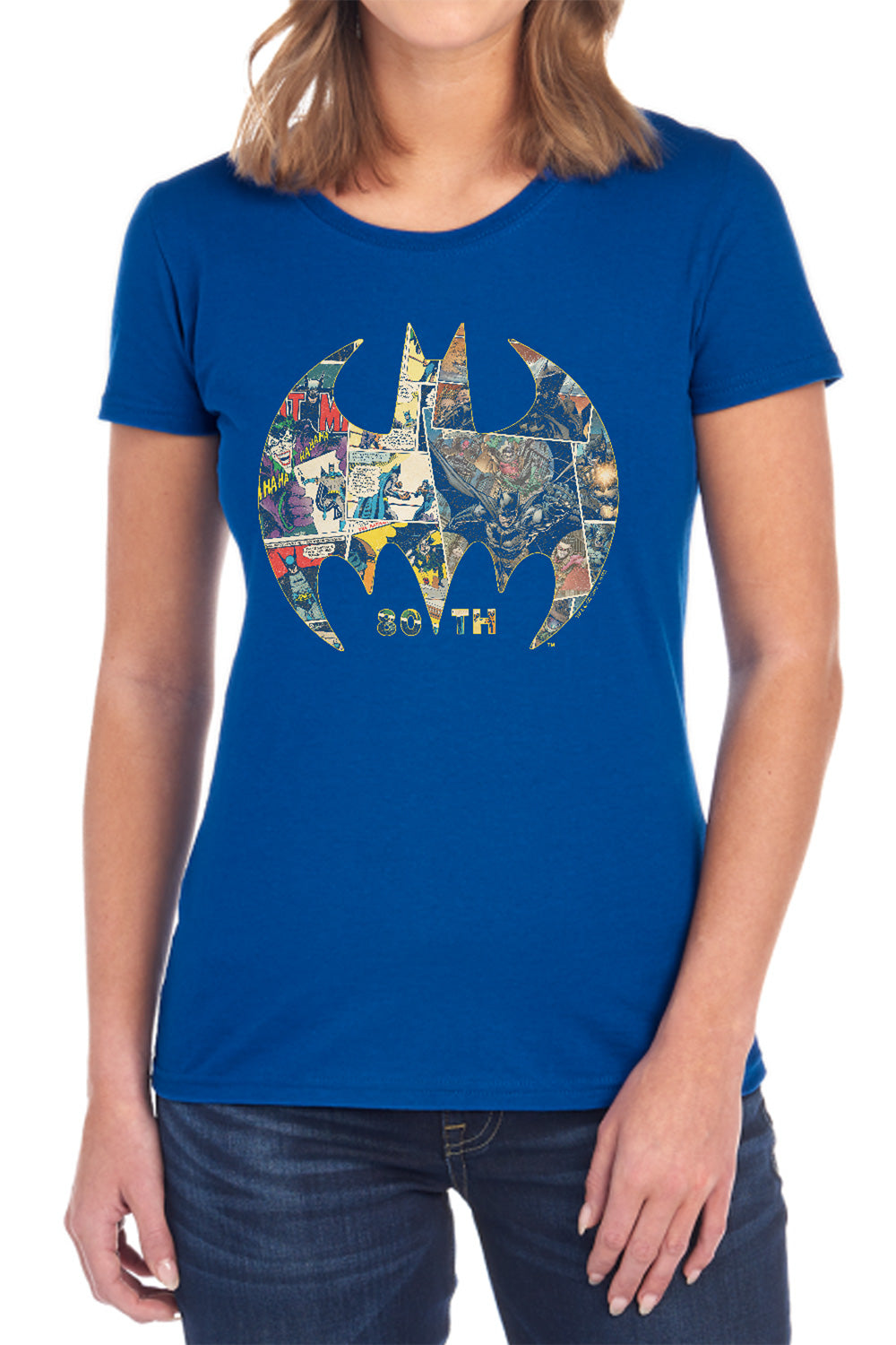 Batman 80Th Shield Womens T-Shirt