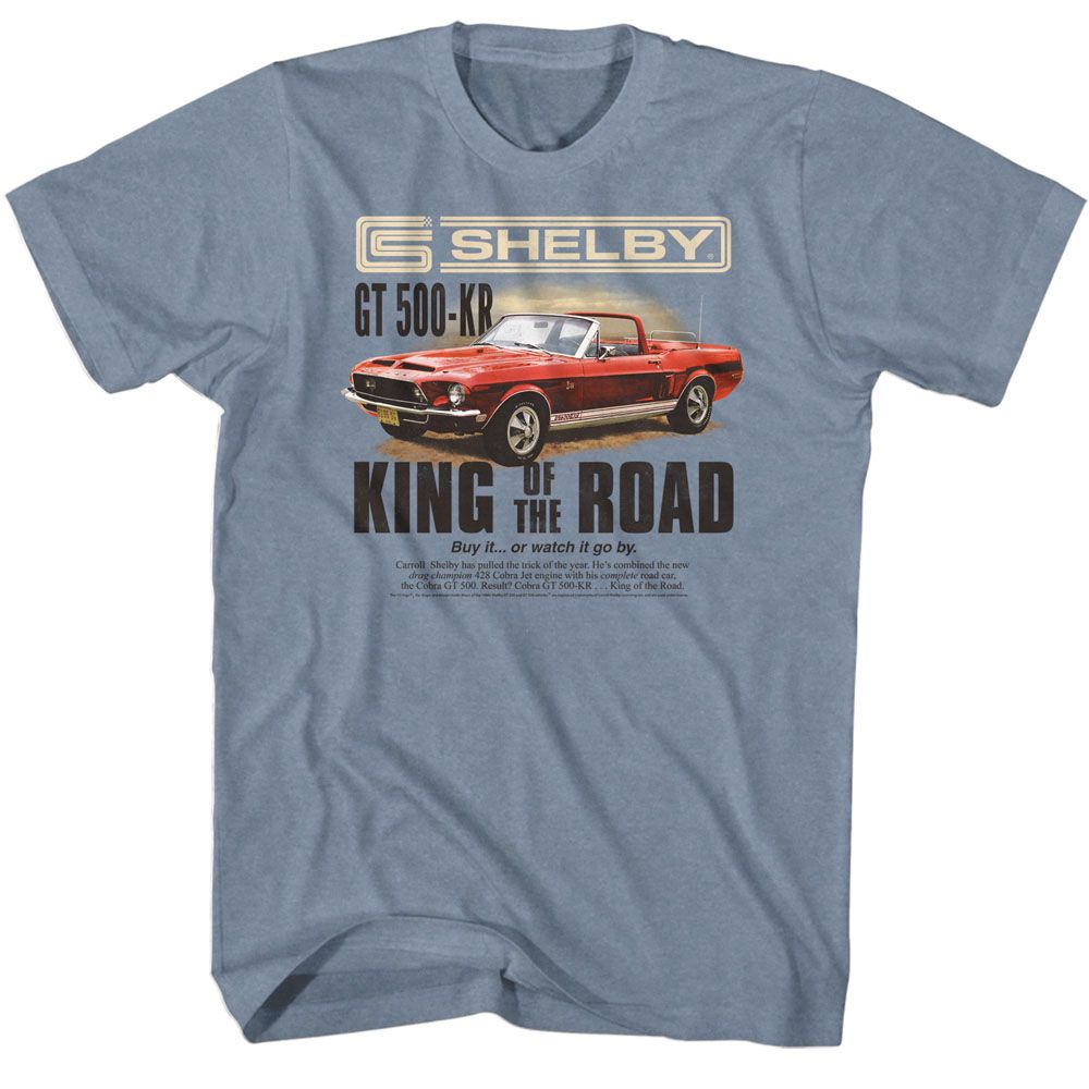 King Magazine Ad II Carroll Shelby t-shirt in indigo heather