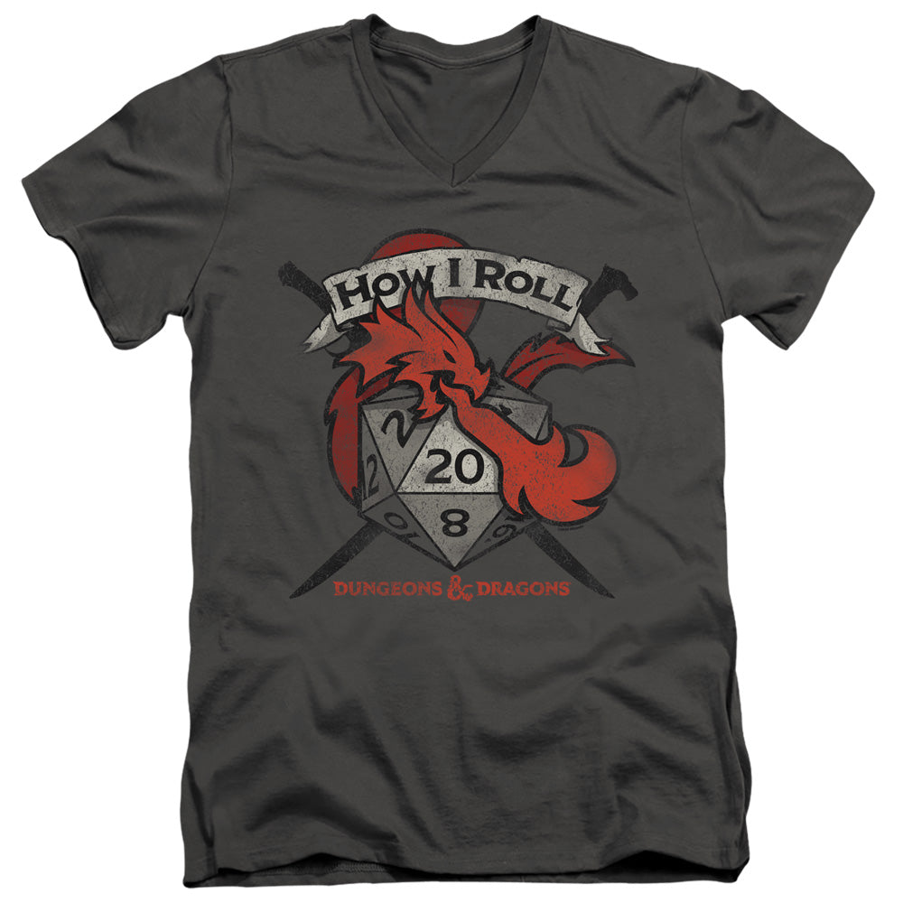 Dungeons & Dragons How I Roll D and D V-Neck T-Shirt