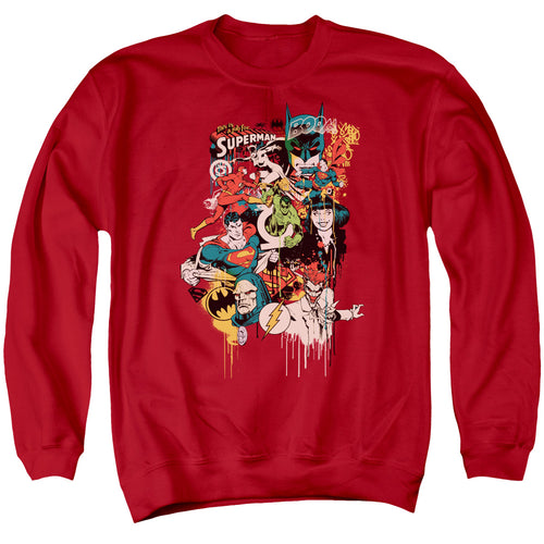 DC Comics Dripping Characters Crewneck Sweatshirt