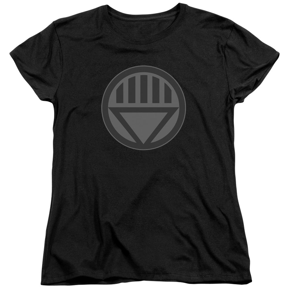 Green Lantern Black Symbol Womens T-Shirt