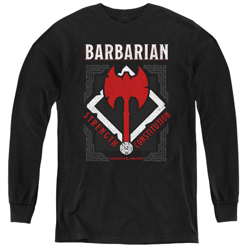 Dungeons & Dragons Barbarian Youth Long Sleeve T-Shirt