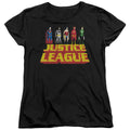 Justice League Standing Above Womens T-Shirt