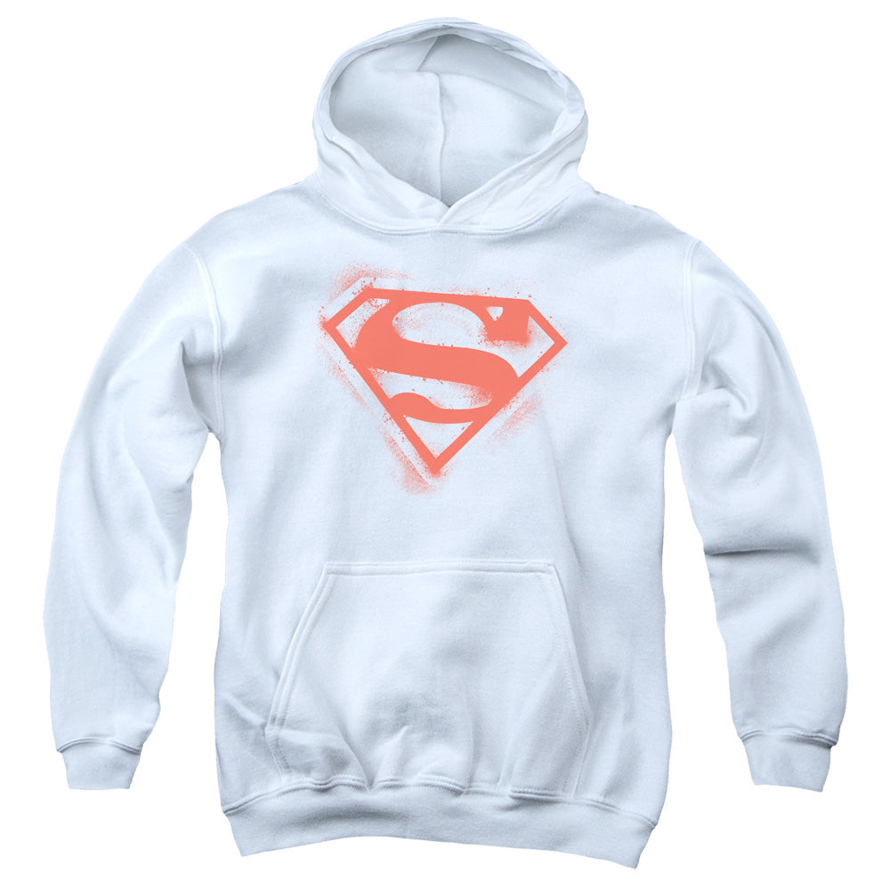 Superman Spray Paint Shield Youth Hoodie