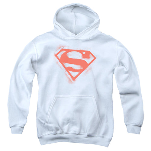 Superman Spray Paint Shield Youth Hoodie