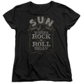 Sun Records Where Rock N Roll Began Womens T-Shirt