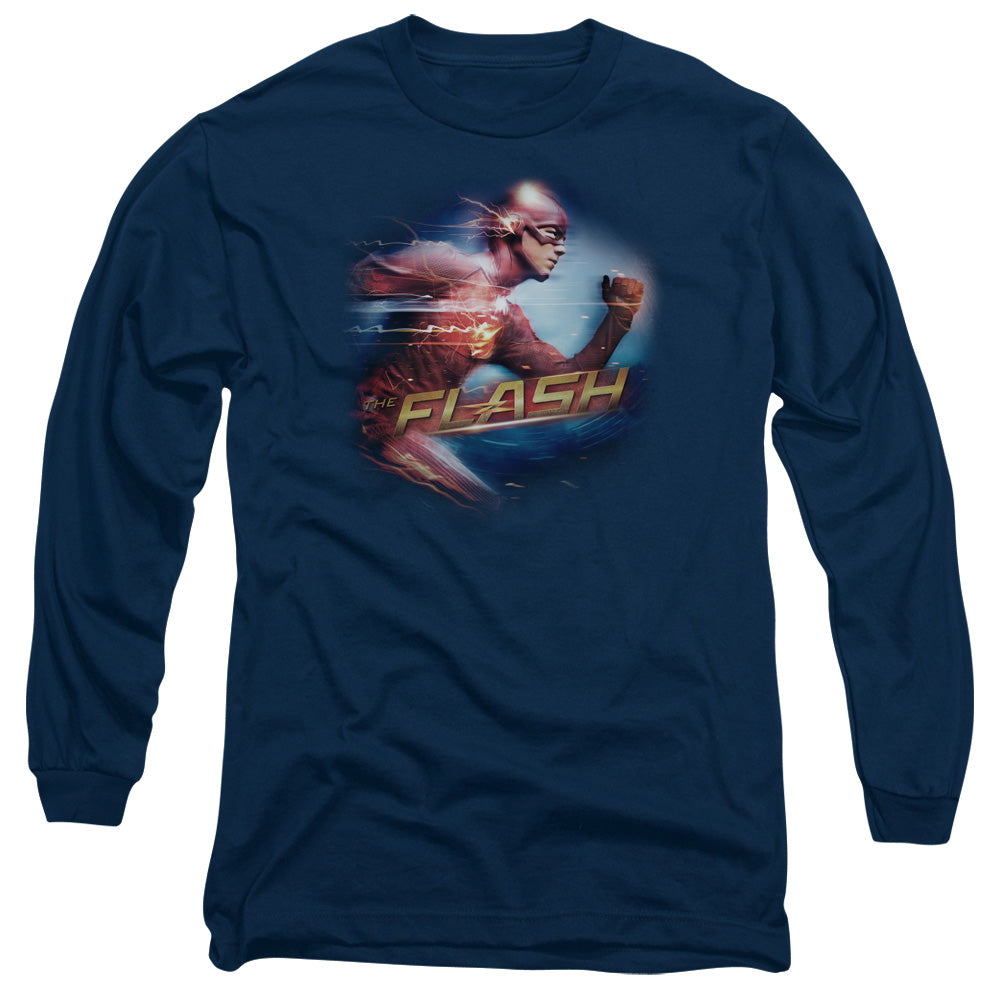 The Flash Fastest Man Navy Long Sleeve T-Shirt