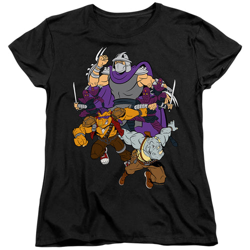 Teenage Mutant Ninja Turtles Shredder and Foot Clan Womens T-Shirt