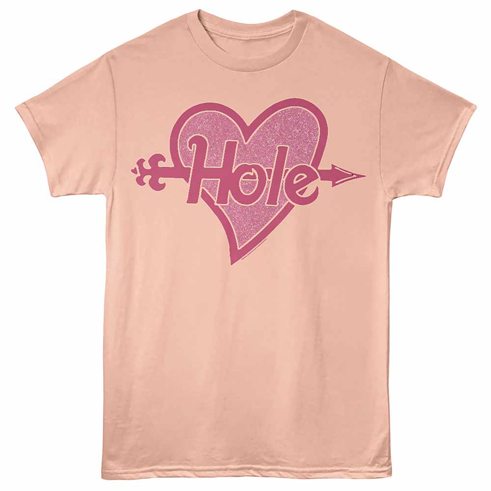 Heart Hole t-shirt in peach