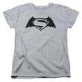 Batman v Superman Simple Logo Womens T-Shirt