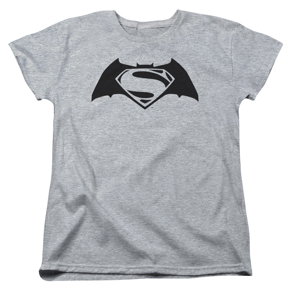 Batman v Superman Simple Logo Womens T-Shirt