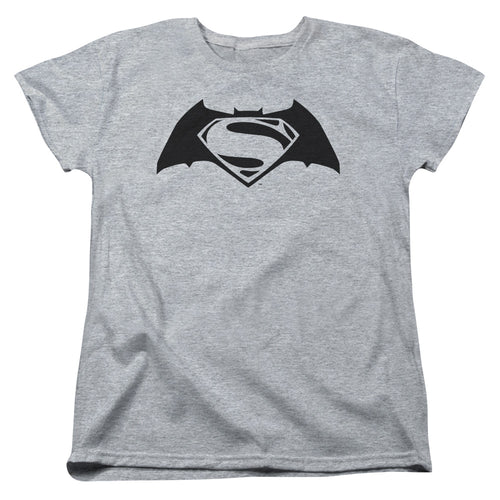 Batman v Superman Simple Logo Womens T-Shirt
