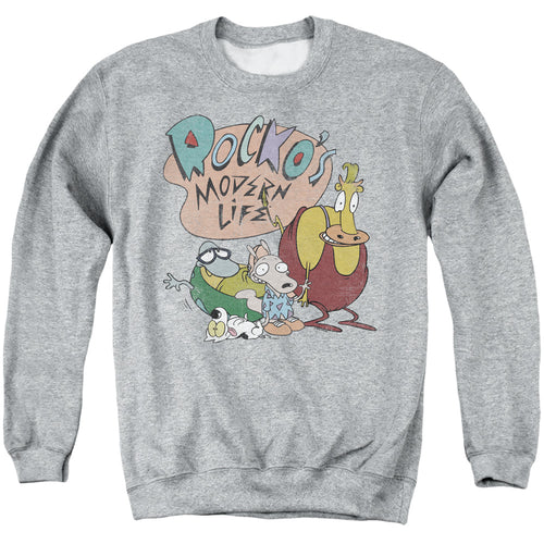Rocko's Modern Life Logo Group Crewneck Sweatshirt