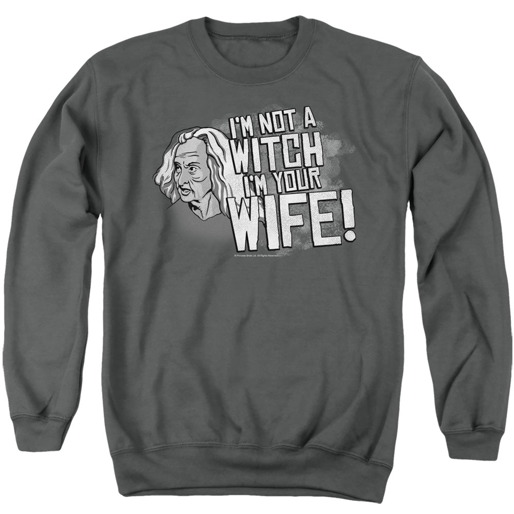 The Princess Bride Not a Witch Charcoal Crewneck Sweatshirt