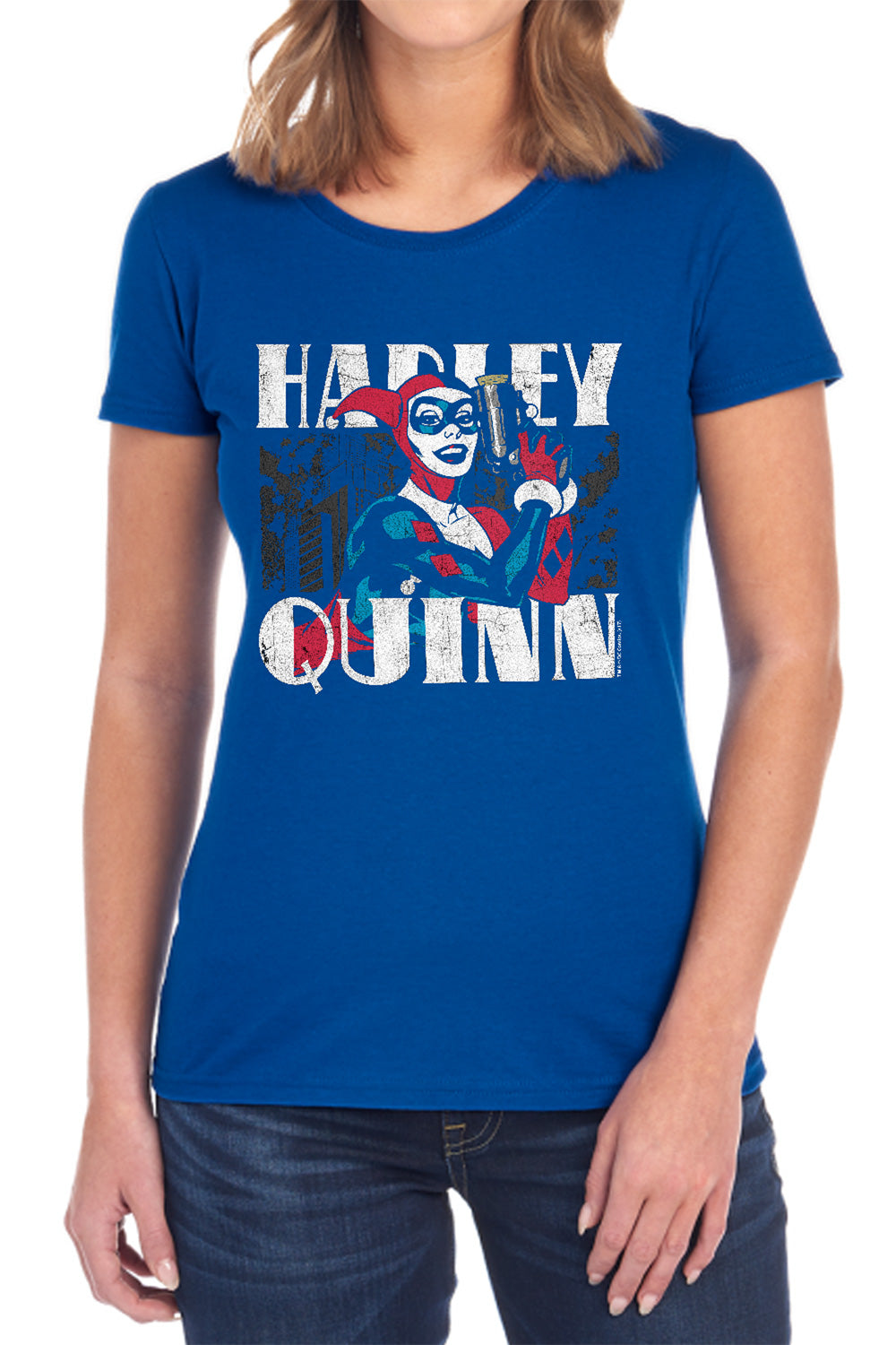 Batman Harley Bold Womens T-Shirt