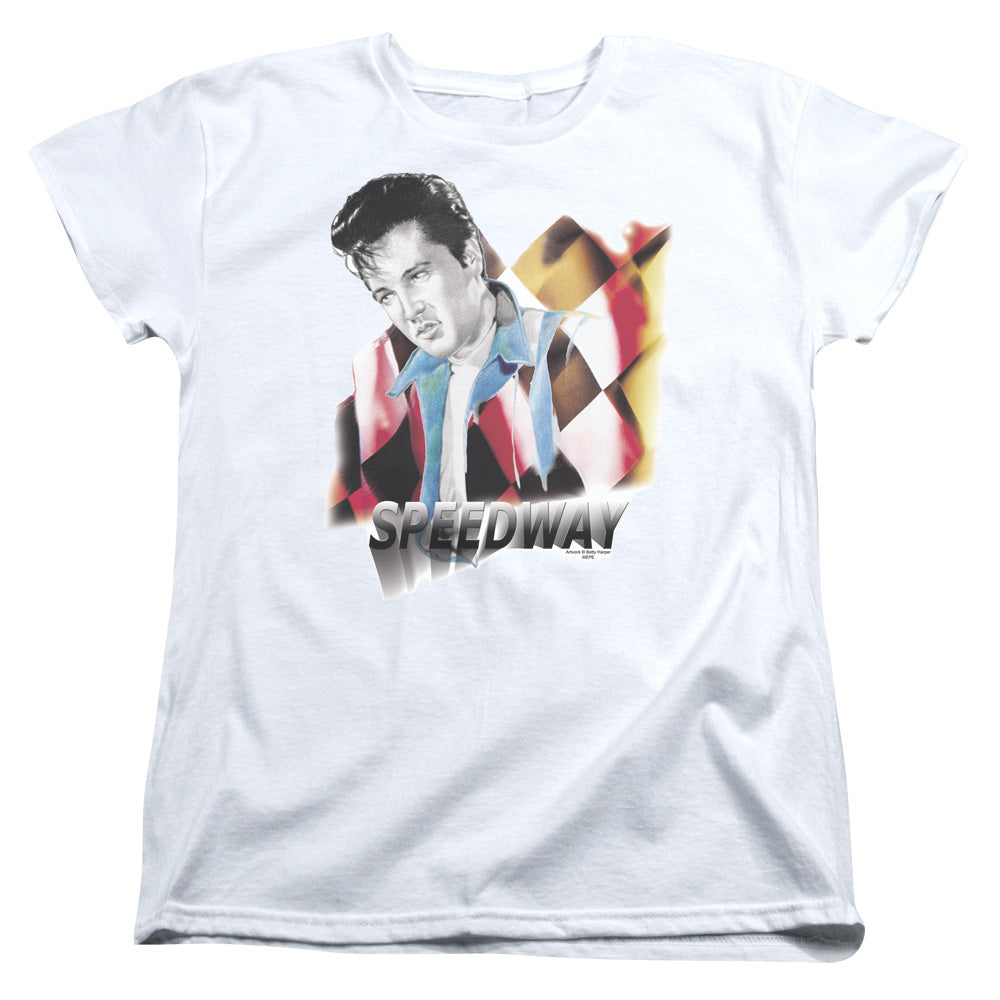 Elvis Presley Speedway Womens T-Shirt