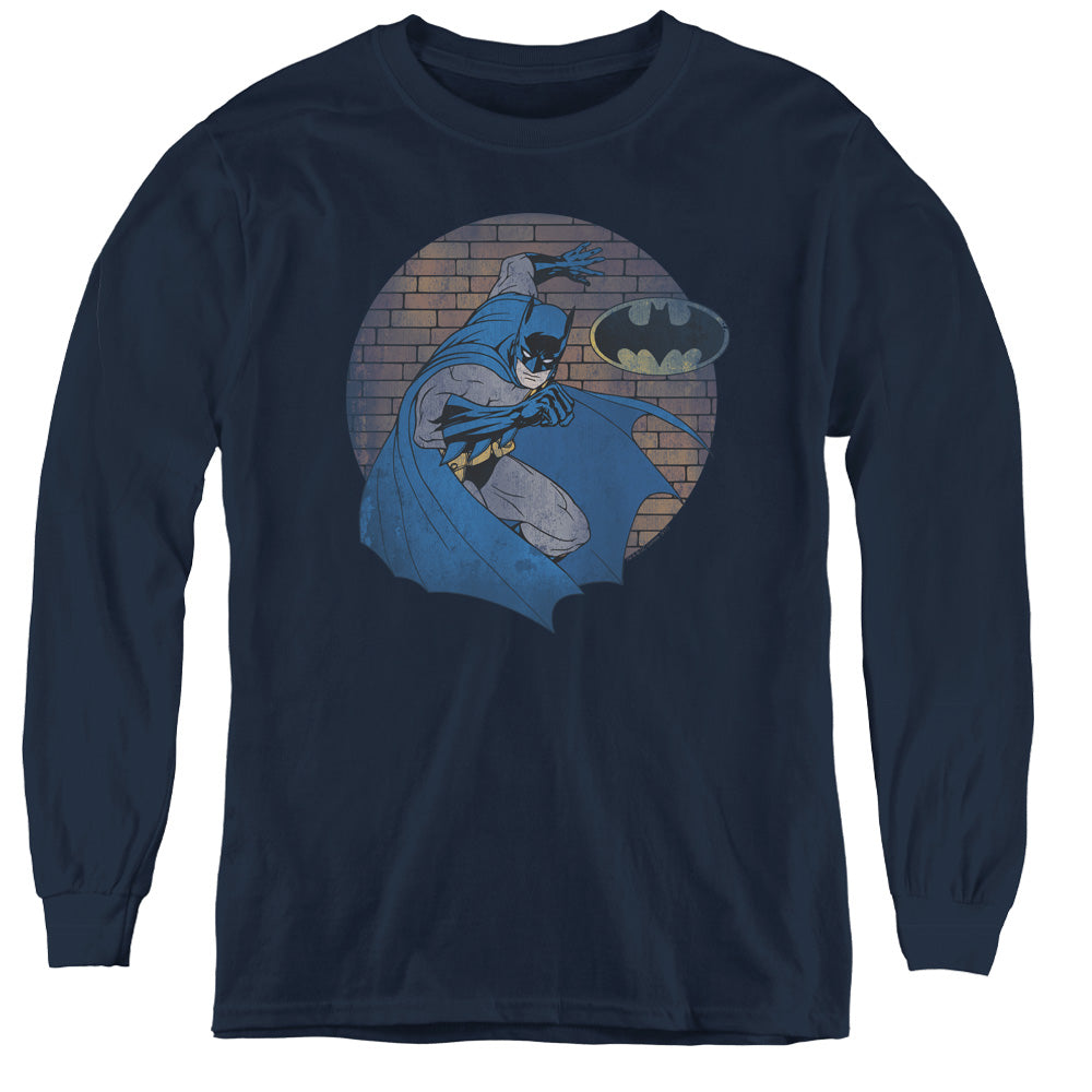 Batman In The Spotlight Youth Long Sleeve T-Shirt